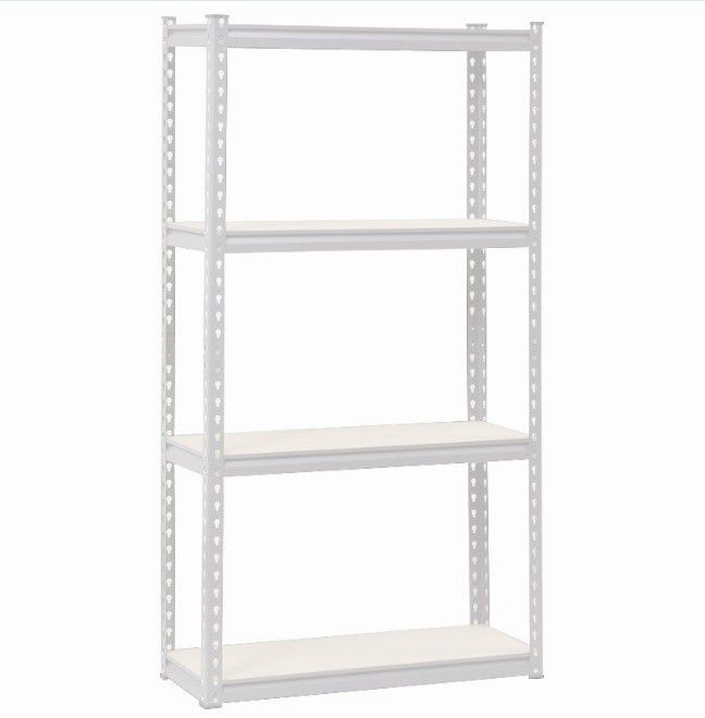 Metal Stand 4 Tier MDF-White