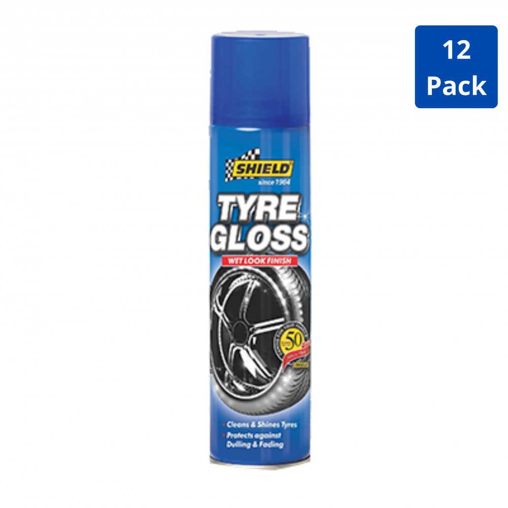Tyre Gloss 400ml (12/Pack) Aerosol Tyre Cleaner