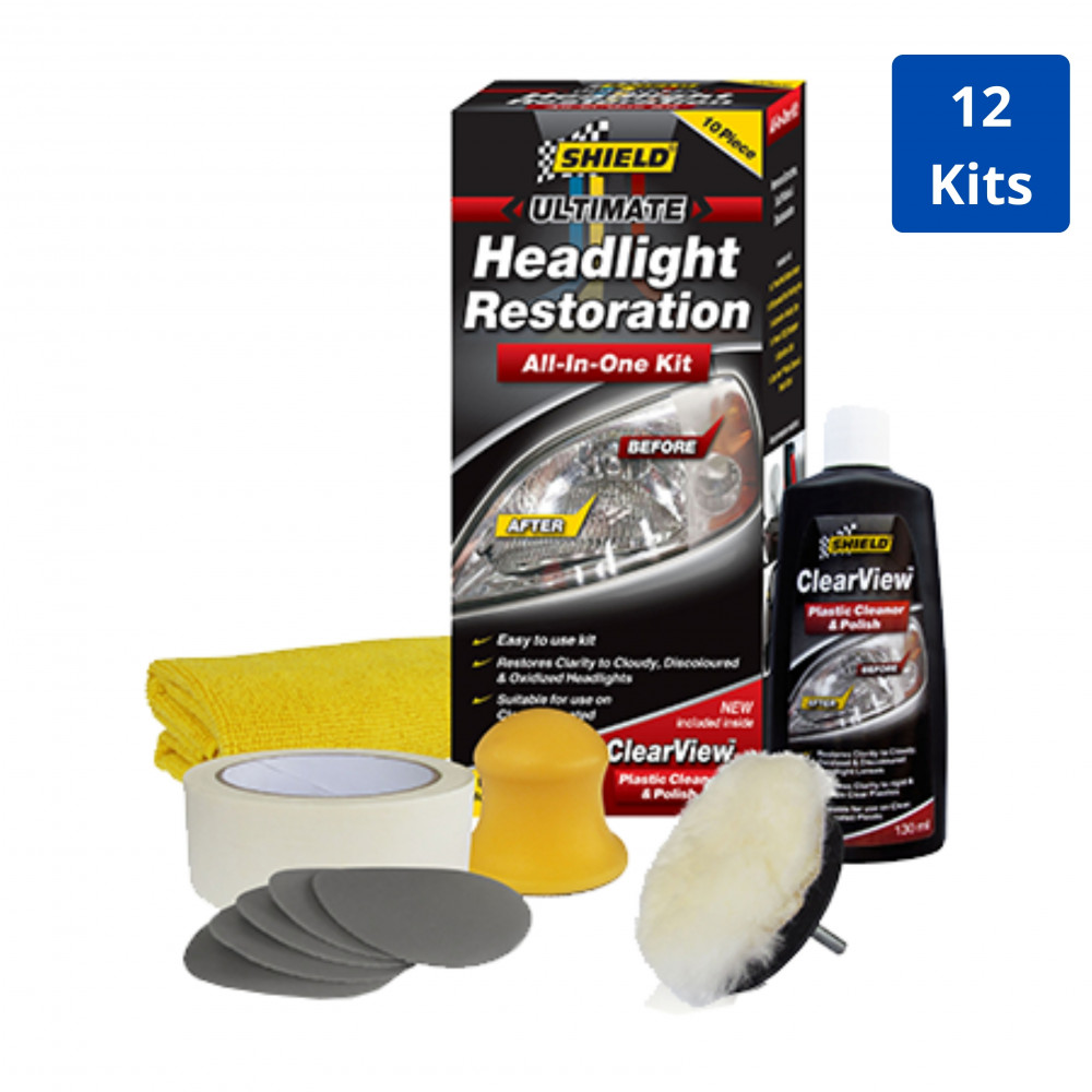 Headlight Restoration Kit 10 Piece (12 Kits)
