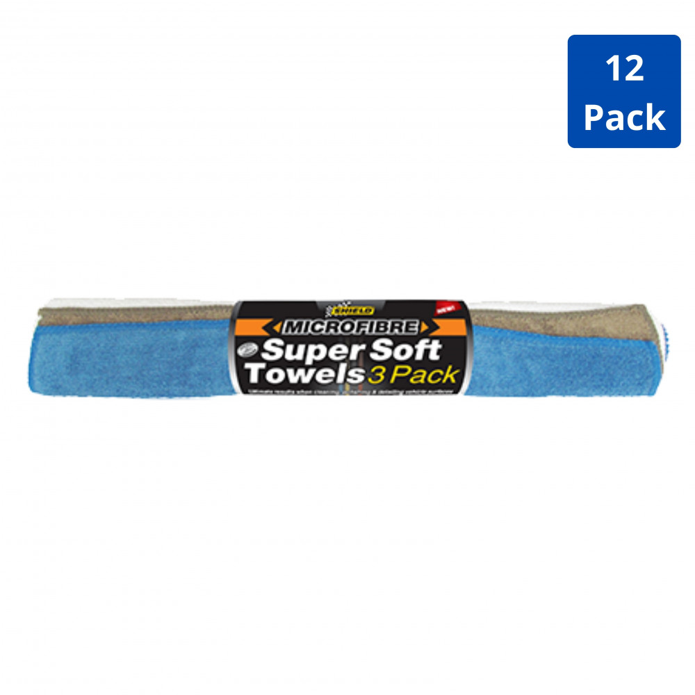 Microfibre  Super Soft Towels 3 Pack (12 Pack)