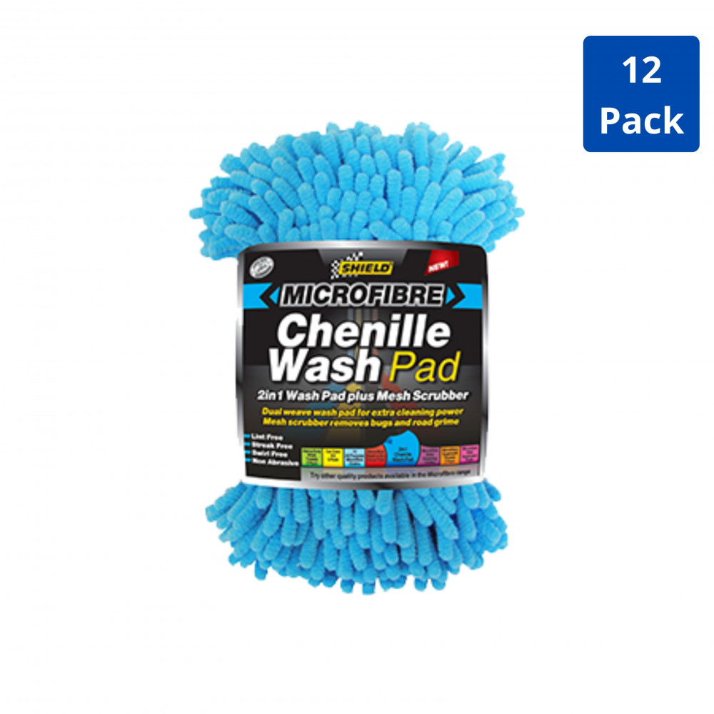 Microfibre 2 in 1 Chenille Wash Pad 12 Pack