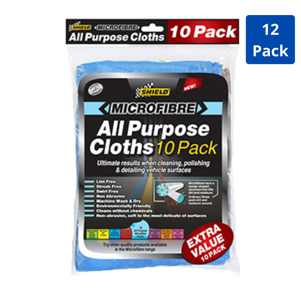 Microfibre All Purpose Cloths 10 Pack (12 Packs)
