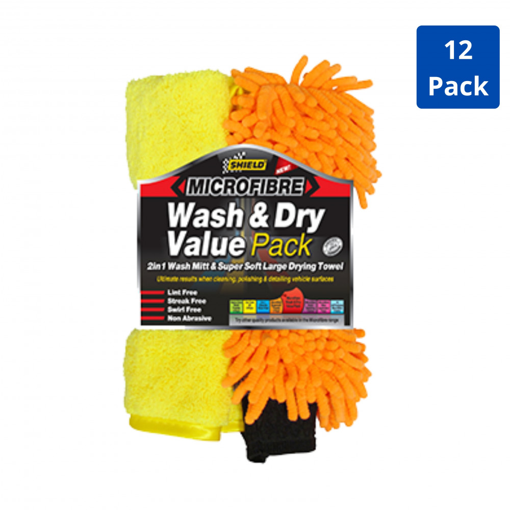 Microfibre Wash & Dry Value Pack (12 Packs)