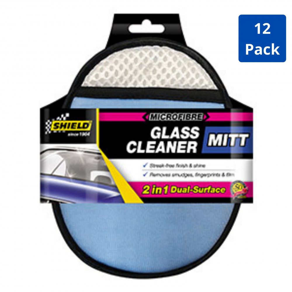 Microfibre Glass Cleaner Mitt 12 Pack