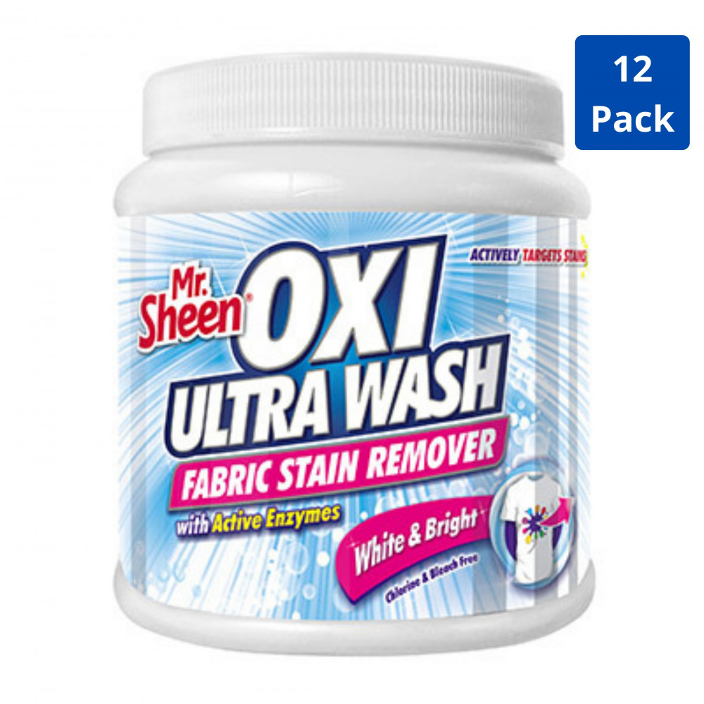 Oxi Ultra Wash  White & Bright Fabric Stain Remover Tub 400g (12 Pack)
