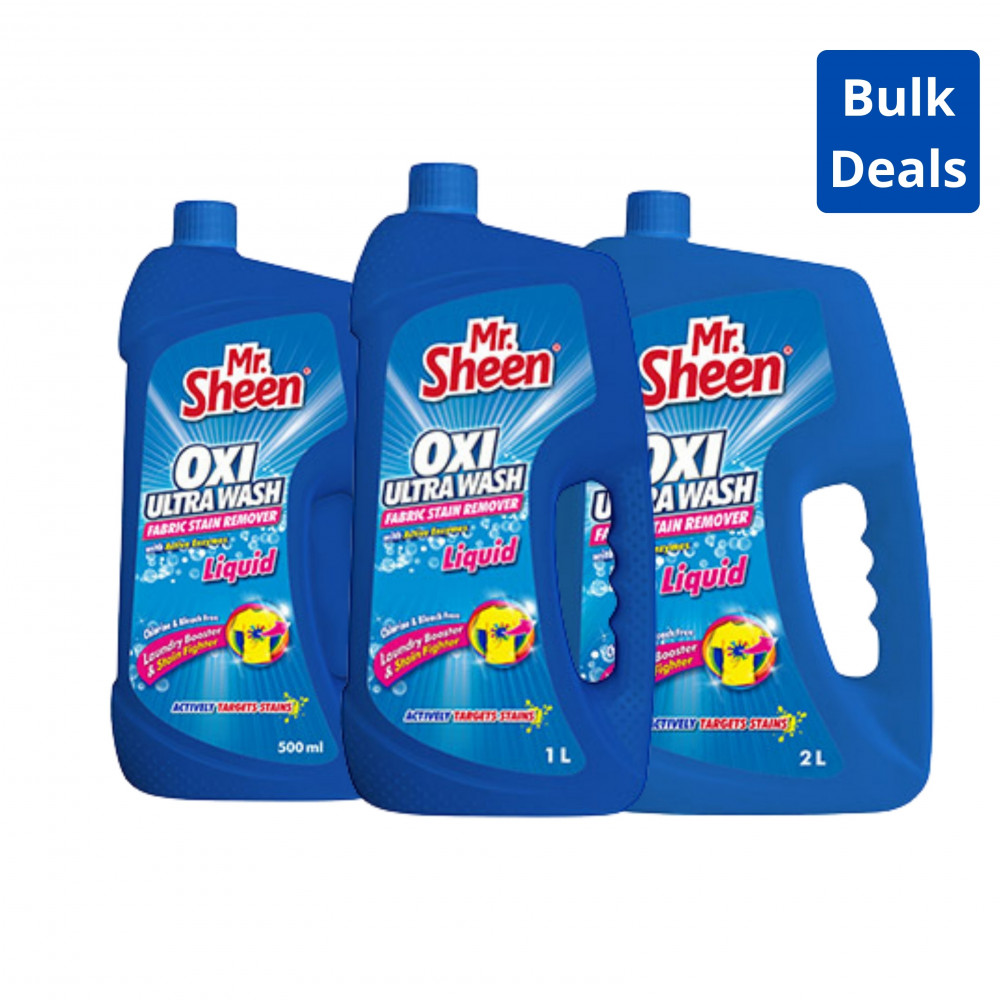 Oxi Ultra Wash Fabric Stain Remover Liquid 500ml (12 Pack) 1L (12 Pack) 2L (6 Pack)