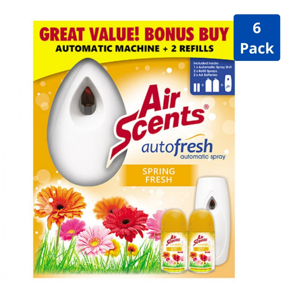 Auto Fresh Automatic Spray Unit Value Pack (6 Pack) Spring Fresh
