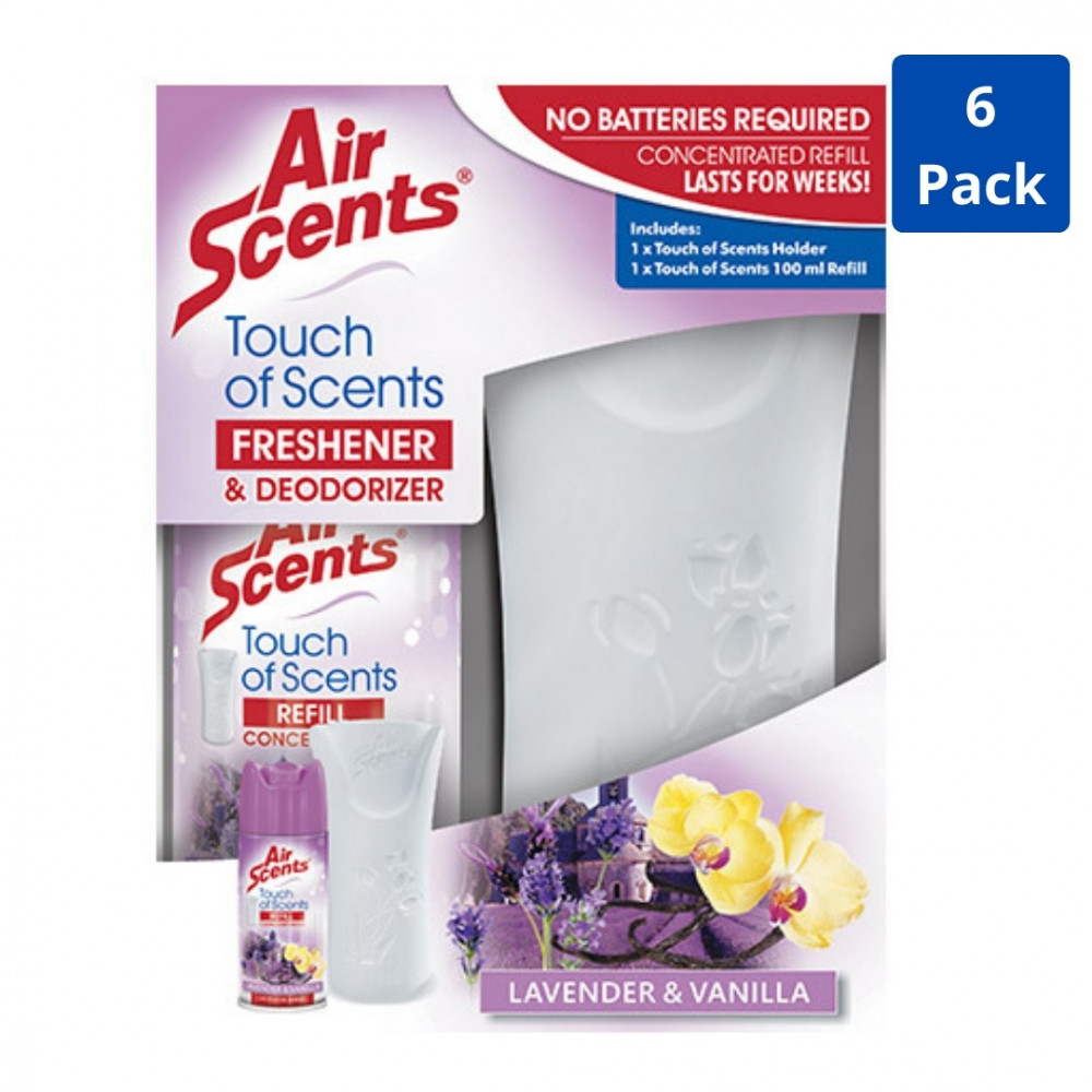 Touch Of Scents Freshener & Deodorizer Lavender & Vanilla (6 Pack)