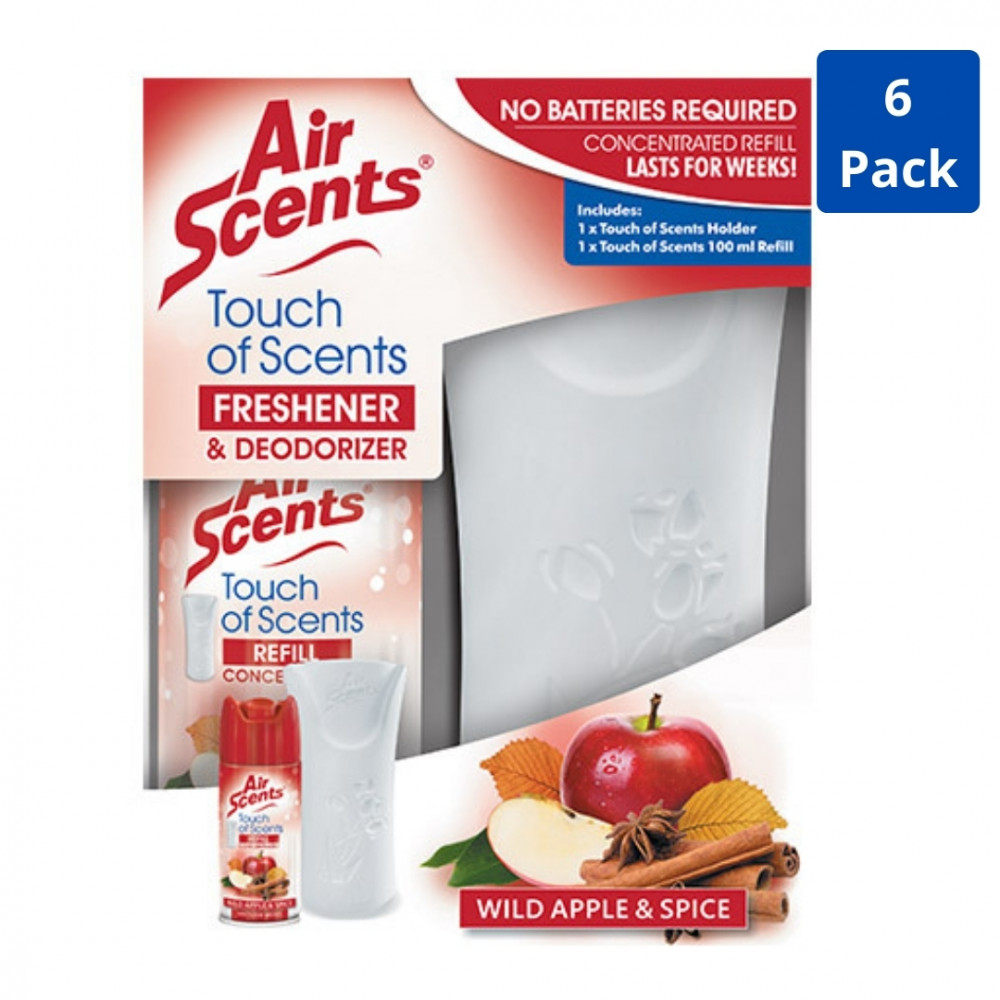 Touch Of Scents Freshener & Deodorizer Wild Apple & Spice (6 Pack)