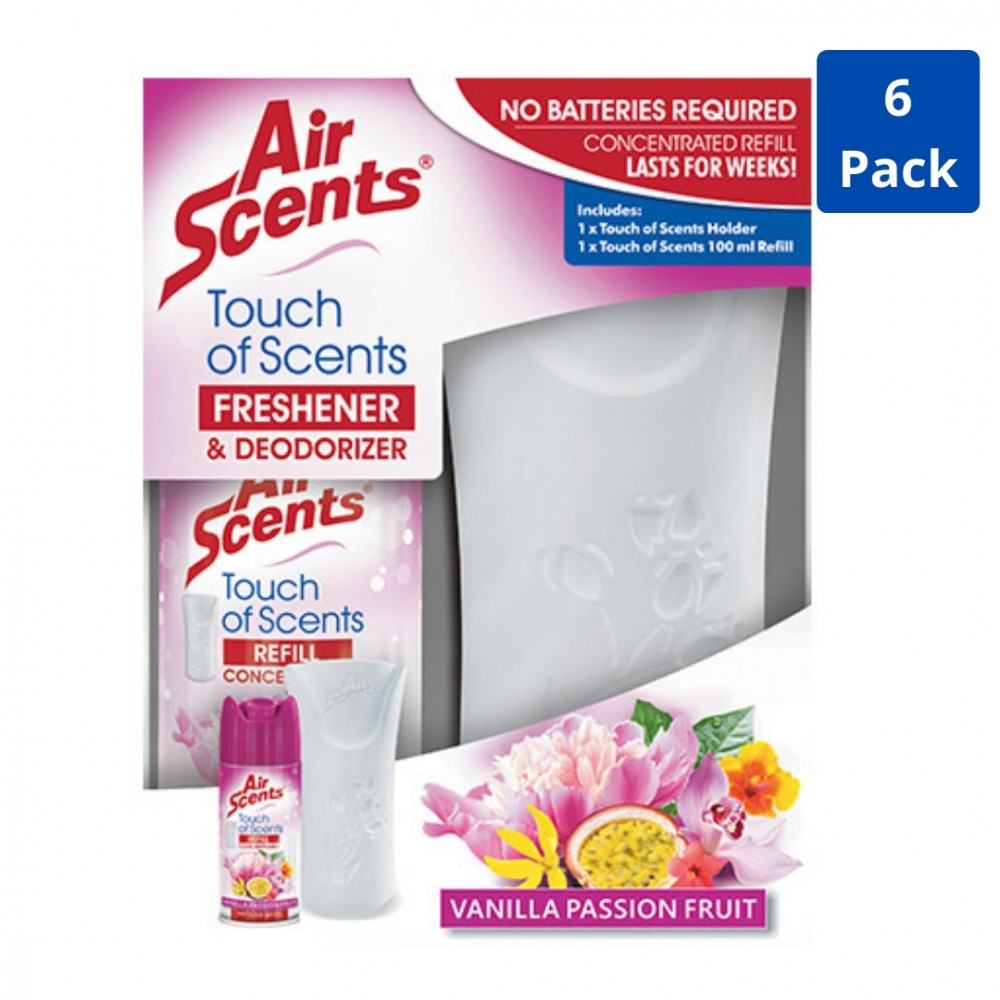 Touch Of Scents Freshener & Deodorizer Vanilla Passion Fruit (6 Pack)
