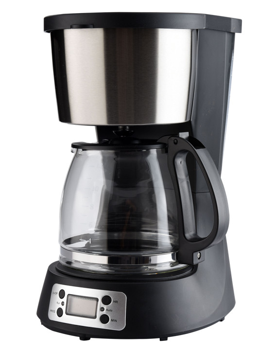 1.5L 1000W Mellerware Coffee Maker Digital Drip Filter Black 