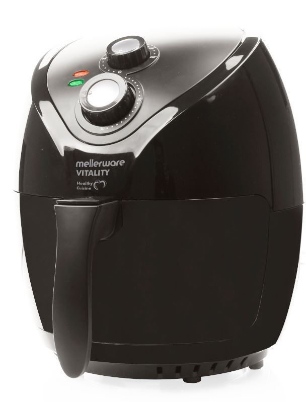 2.6L 1400W Air Fryer With Timer Manual Plastic Black 