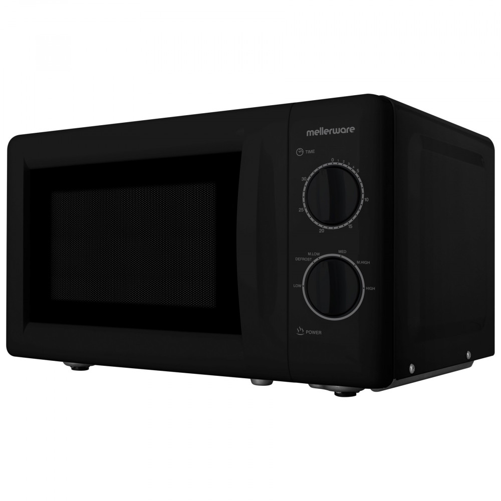 20L 700W Microwave 6 Power Levels Black 
