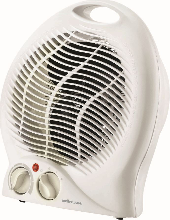 2000W White Floor Fan Heater