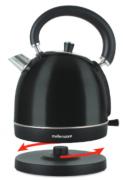 2 Piece Set Stainless Steel Black Kettle And Toaster 
