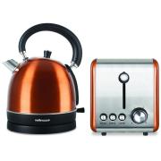 2 Piece Set Stainless Steel Kettle And Toaster 