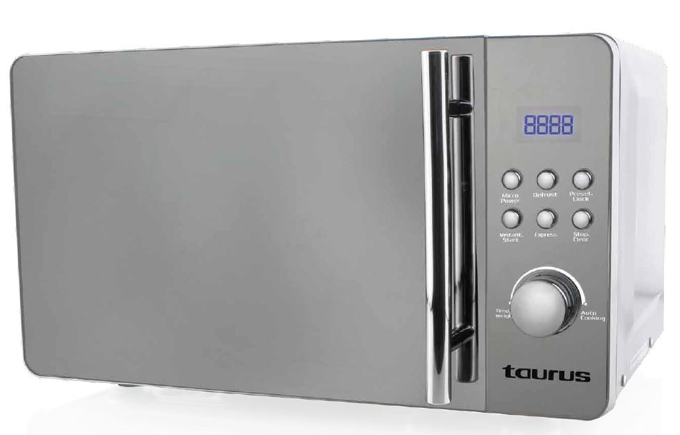 20L 700W Microwave 5 Power Levels Silver 