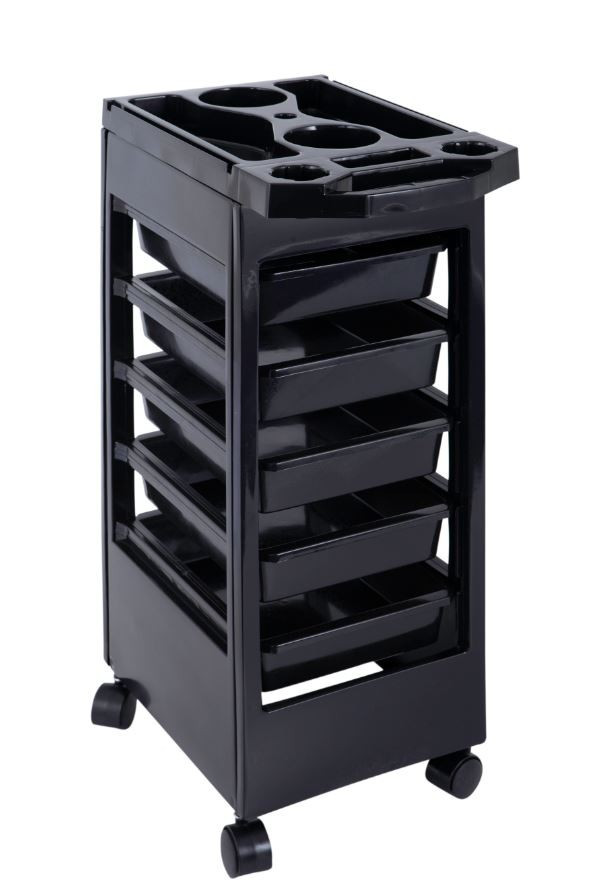 5 Tray Salon Trolley with Top Utility