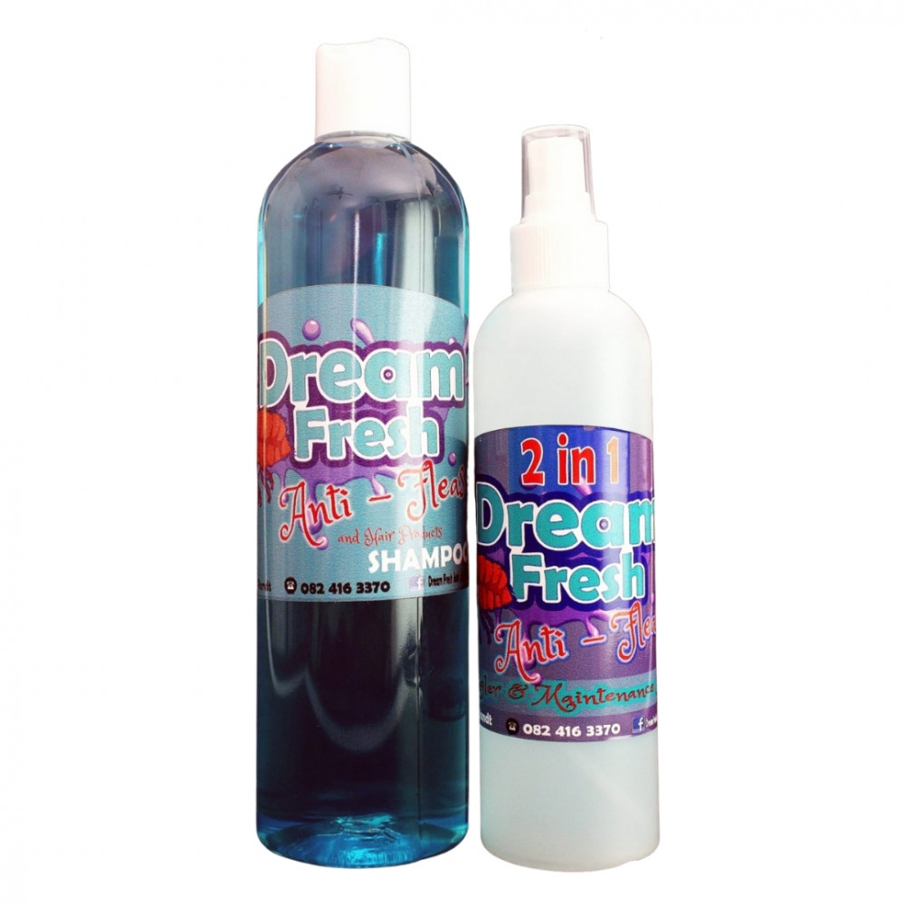 Animal 500ml Flea Shampoo and 250ml Spray Combo