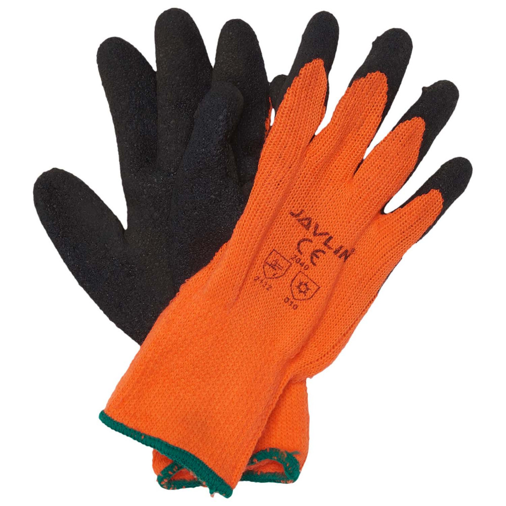 Black Latex Coated Thermal Gloves - Size 10