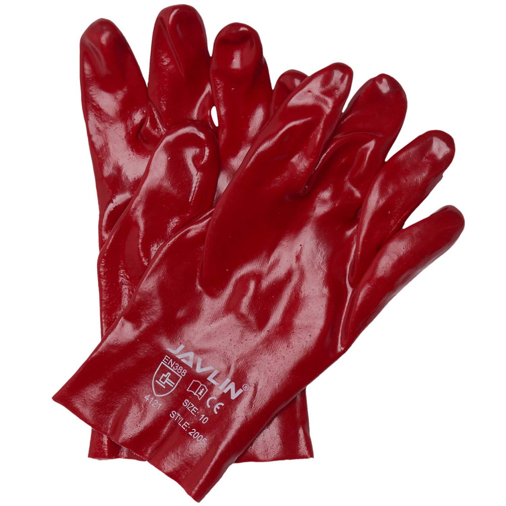 PVC Medium Weight Gloves With Safety Cuff