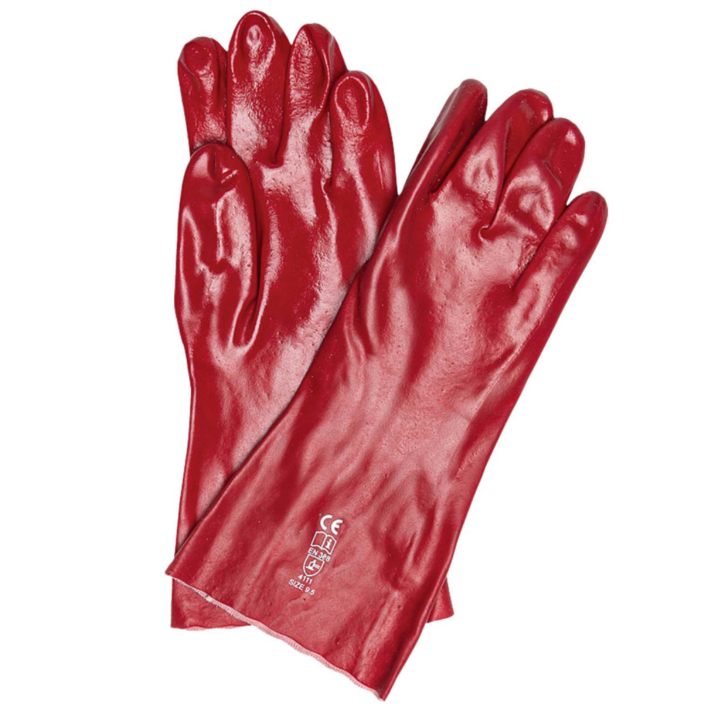 PVC Medium Weight Elbow Length Gloves 35cm