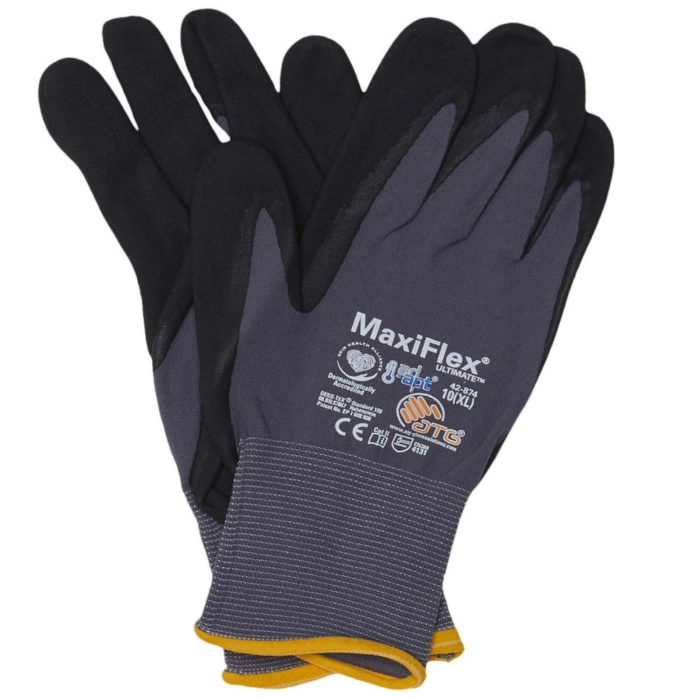 Maxiflex Ultimate Palm Dipped Microfoam Nitrile Coated Gloves