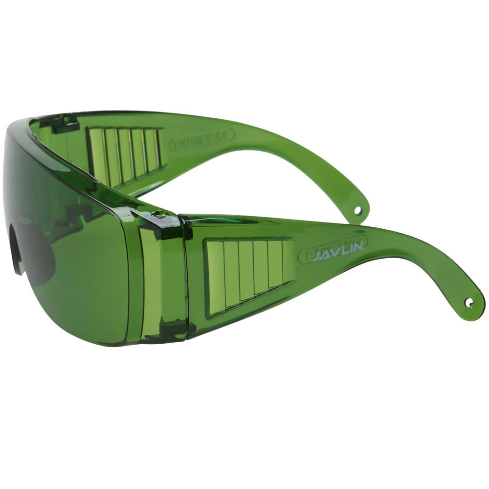Wrap Around Anti Scratch Spectacles Green Lens