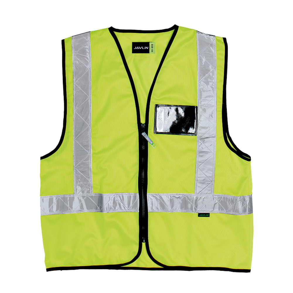 Hi-Vis Reflective Waistcoat With PVC Tape - Lime