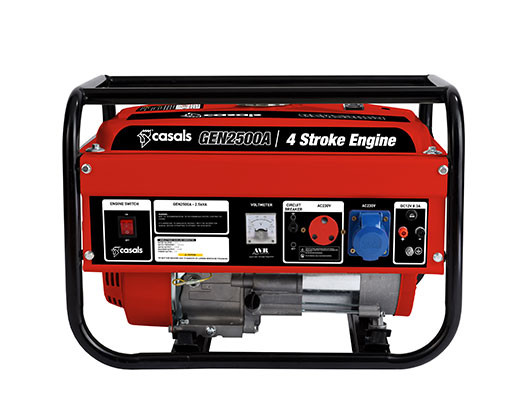4 Stroke 2000W Generator Recoil Start Steel Red Single Phase