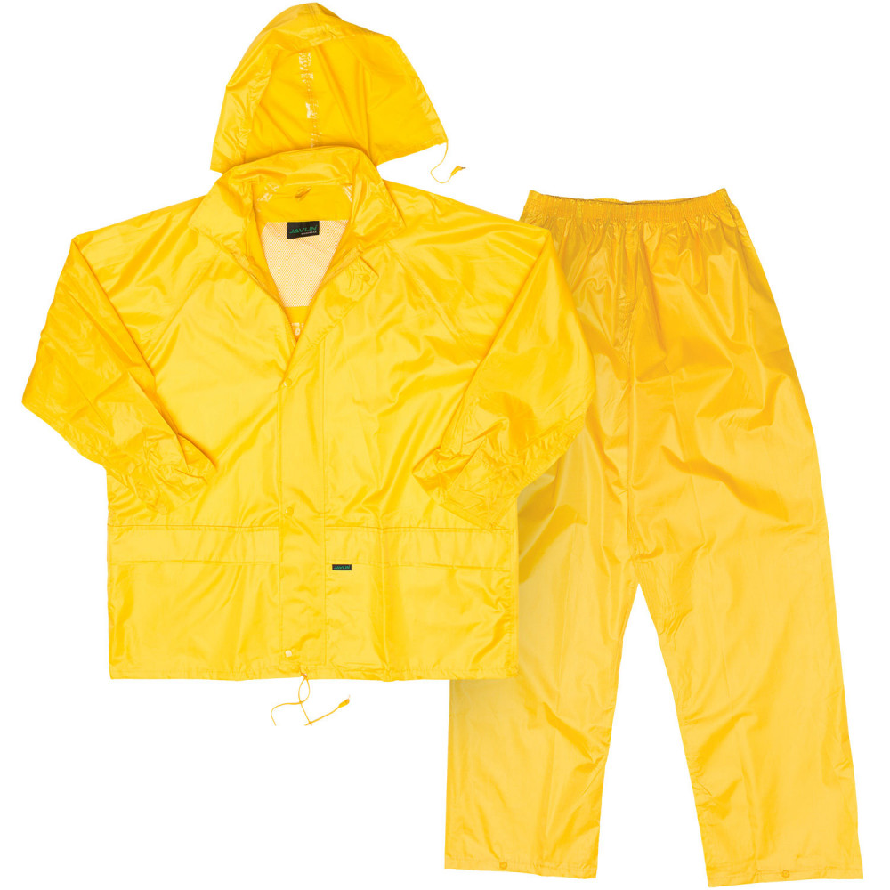 Polyester PVC Rain Suit - Yellow