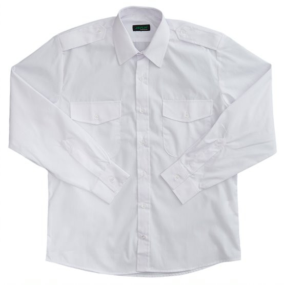Long Sleeve Pilot Shirt - White