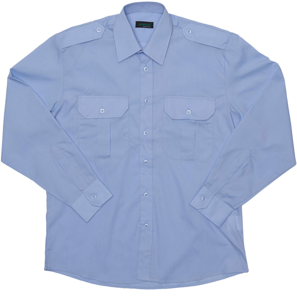 Long Sleeve Pilot Shirt - Pale Blue