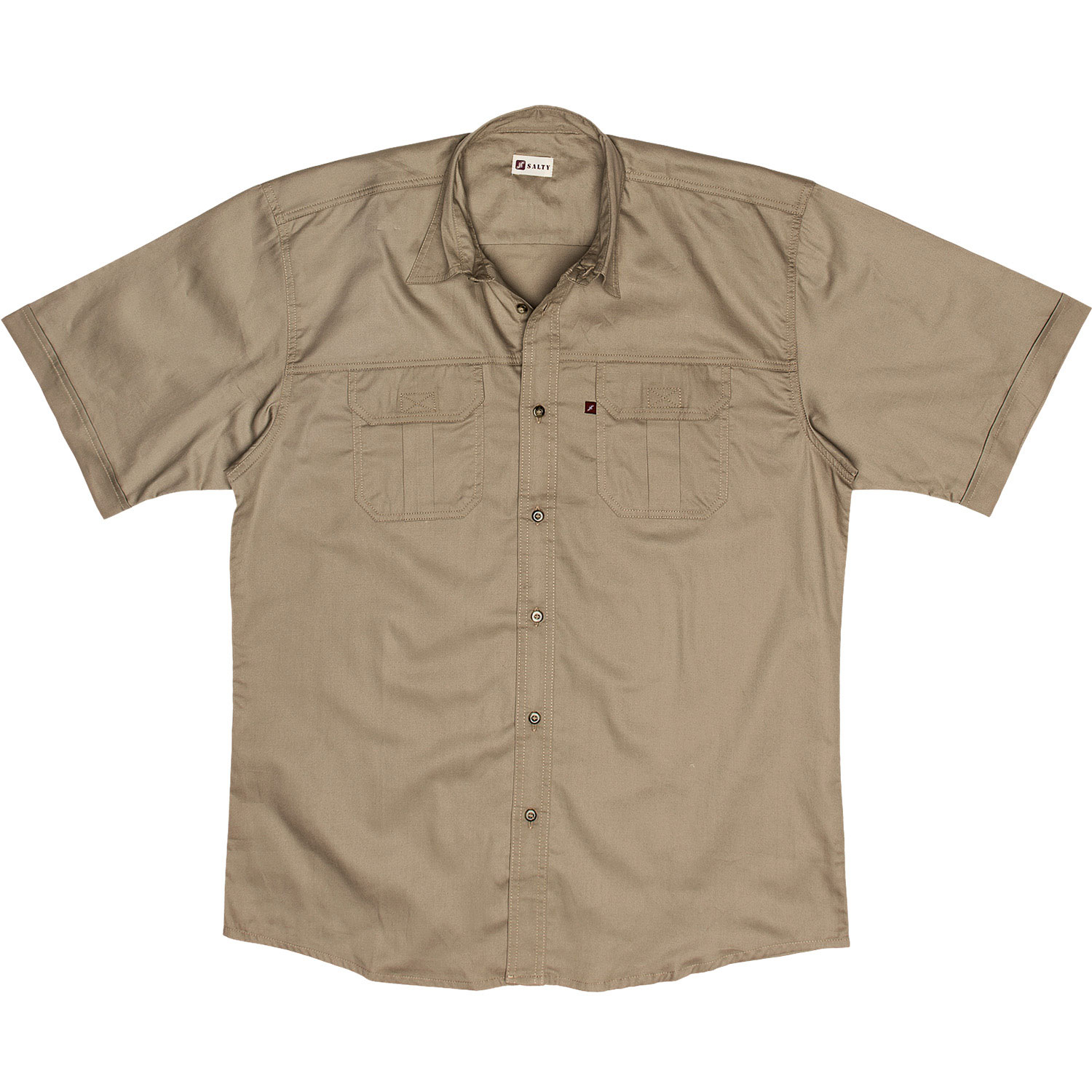 Javlin Plain Bush Shirt - Khaki | Shopcentre