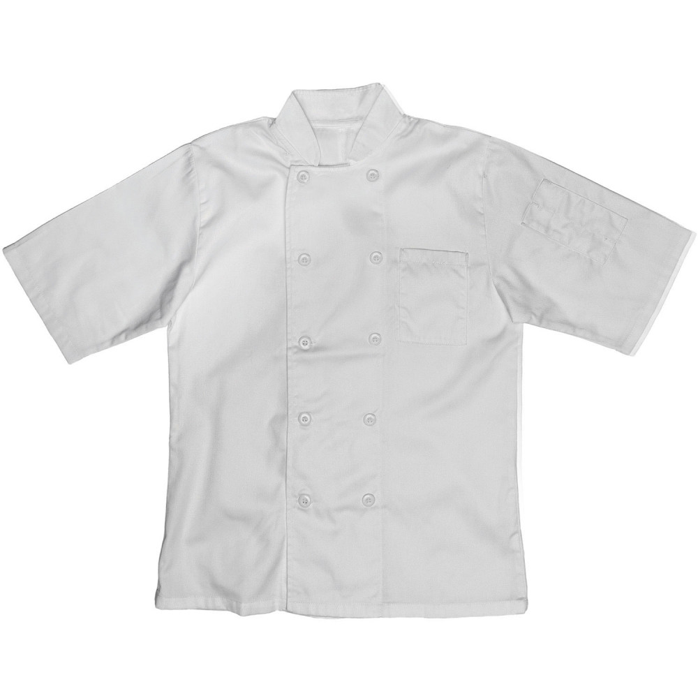 Short Sleeve Chef Jacket - White
