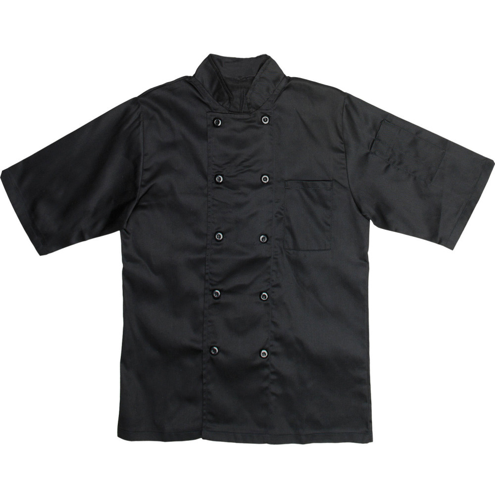 Short Sleeve Chef Jacket - Black