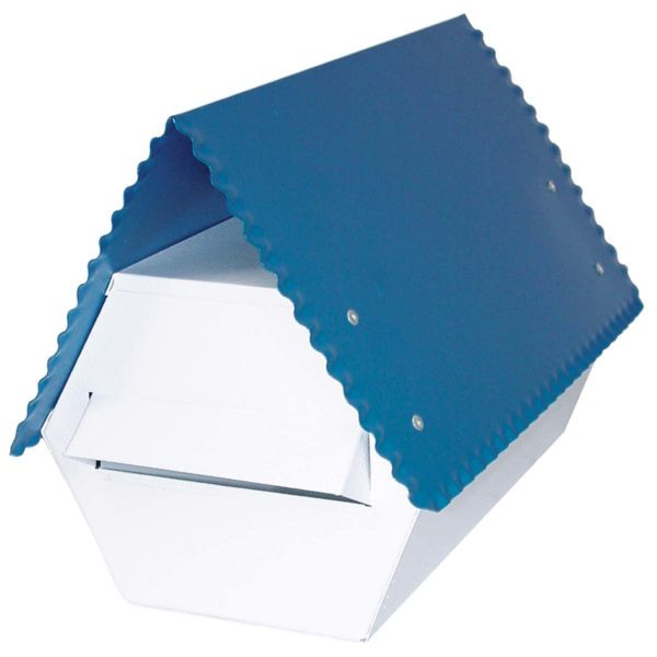 Galvanised Letterbox - Blue