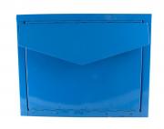 Galvanised And Lockable Letterbox - Blue