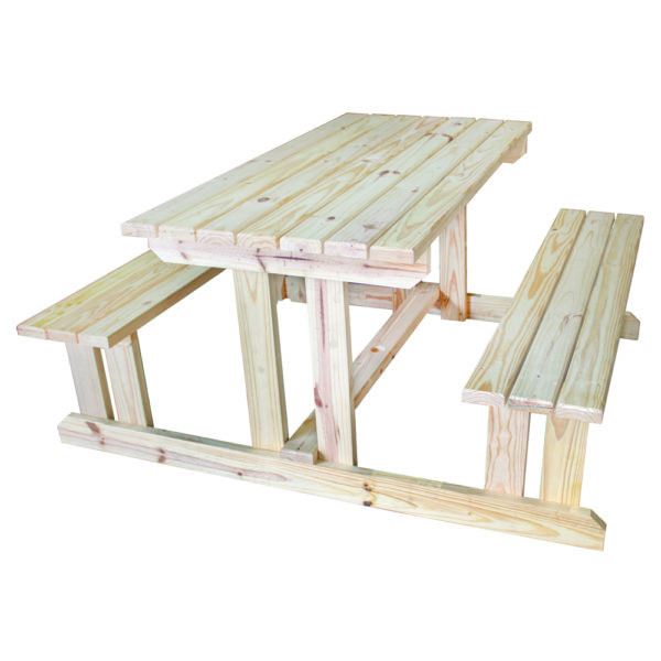 Solid Pine Family Picnic Table