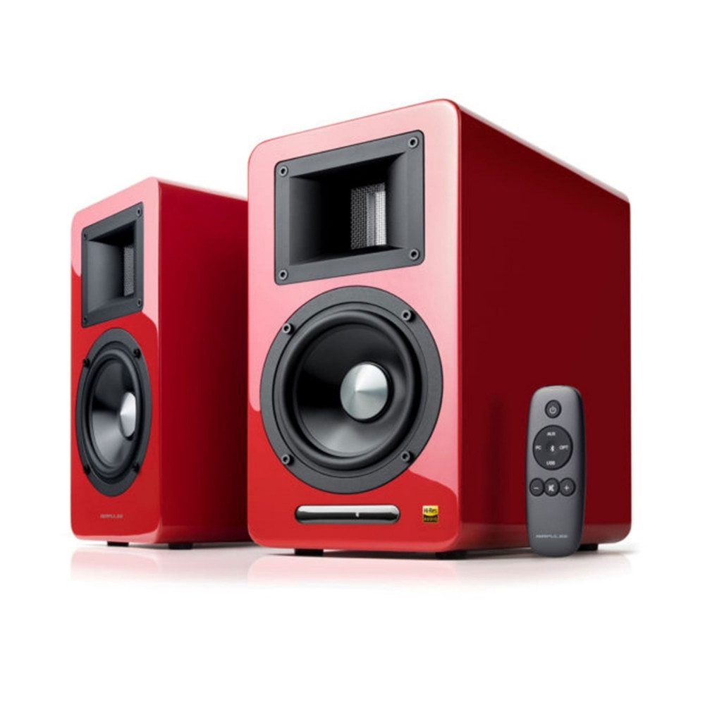 AIRPULSE A100 Active Speaker System with Sub-Out (100 Watts) - Red