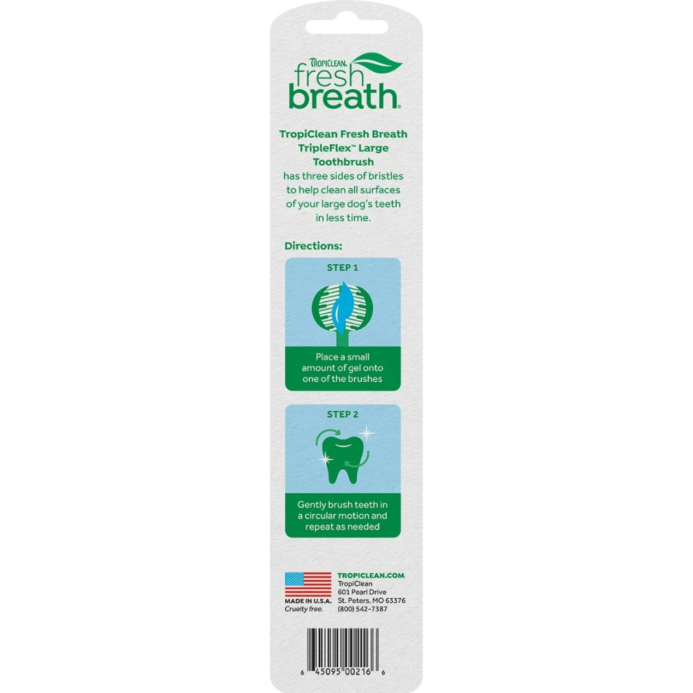 Triple Flex Toothbrush For Dogs - Large
