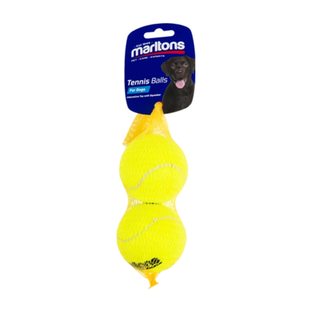 2 Pack Squeaky Tennis Ball Small
