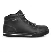 Hi Top Sneaker Boot Steel Toe Cap - Black