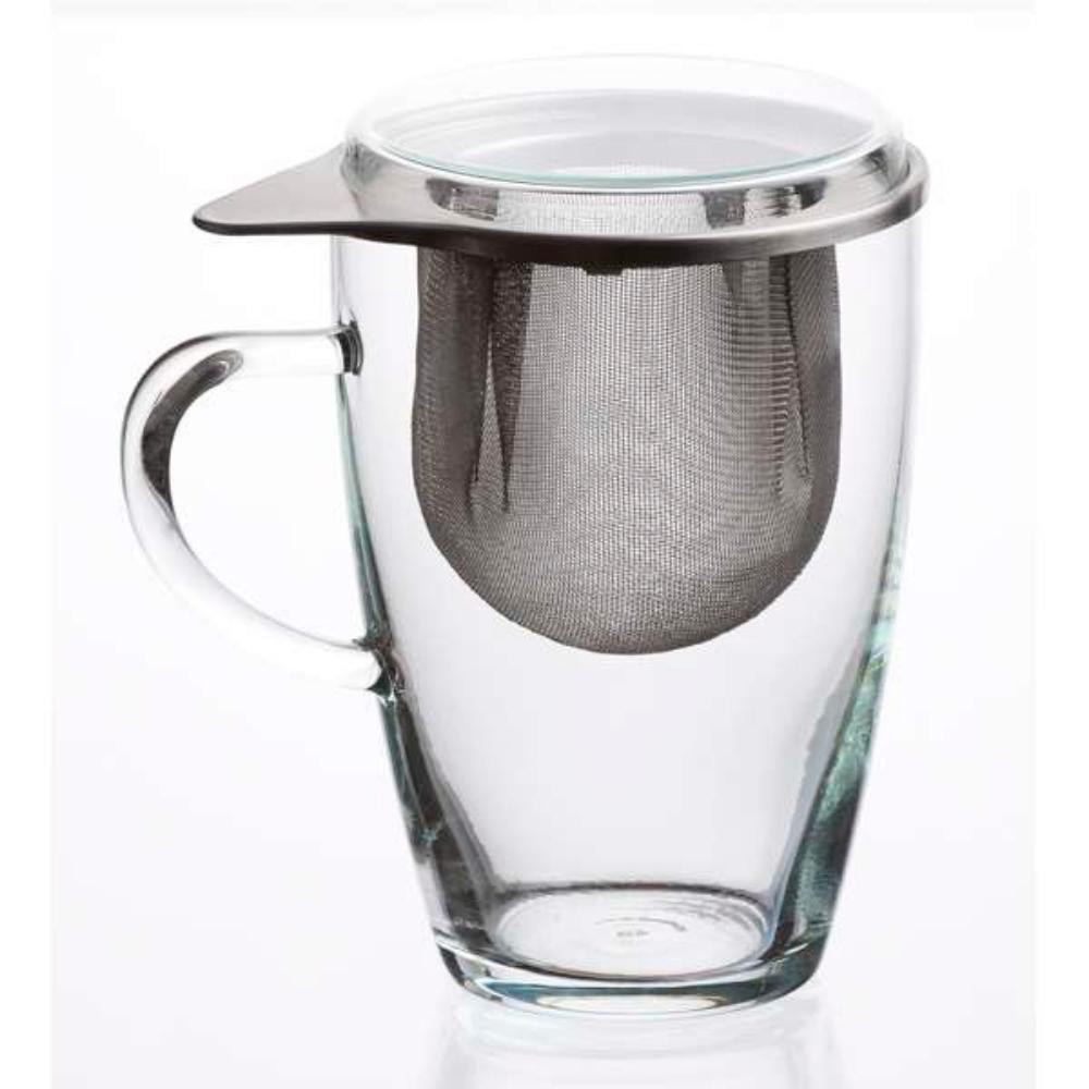 Tea Glass With Metal Strain