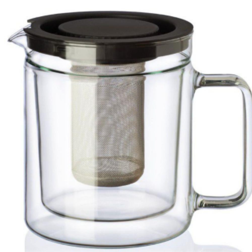 1.1L Double Walled Teapot With Strainer