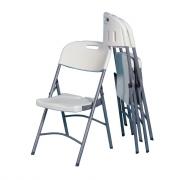Foldable Plastic Chair - White