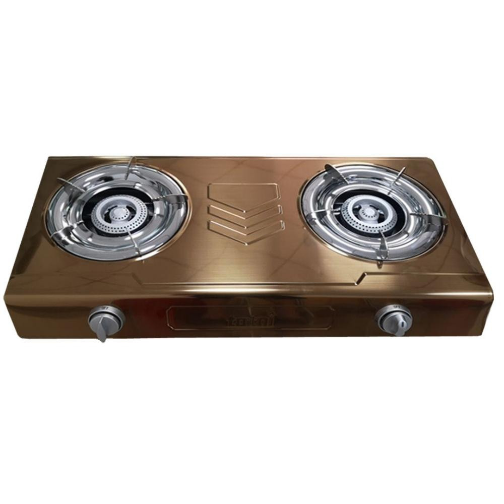 2 Burner Table Top Gas Stove Rose Gold