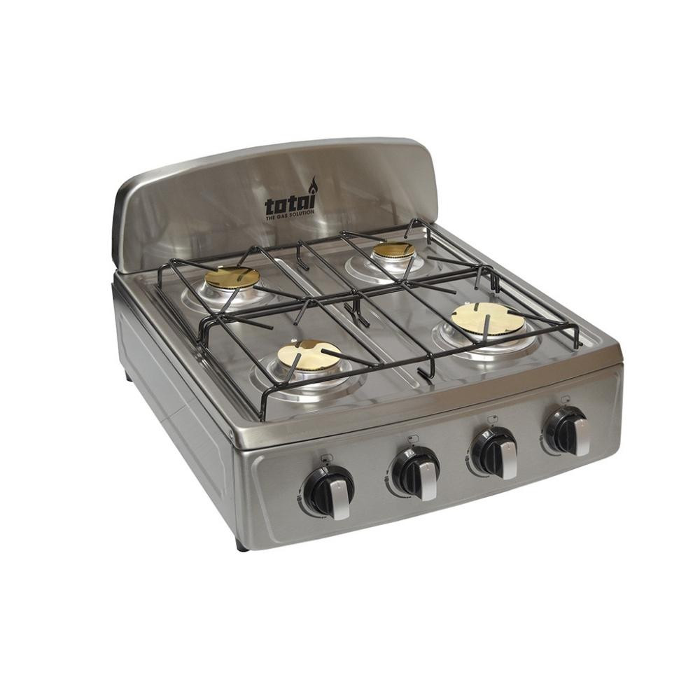 4 Burner Table Top Gas Stove Stainless Steel