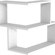 Bulut White Corner Shelf