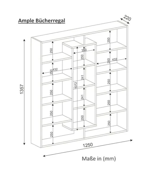 Ample Bookcase White